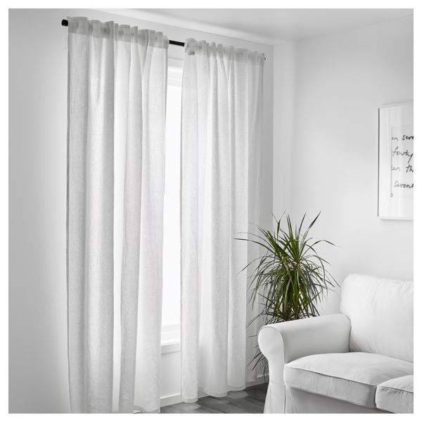 Гардины, 1 пара АЙНА, белый (145x300 см) - фото 2