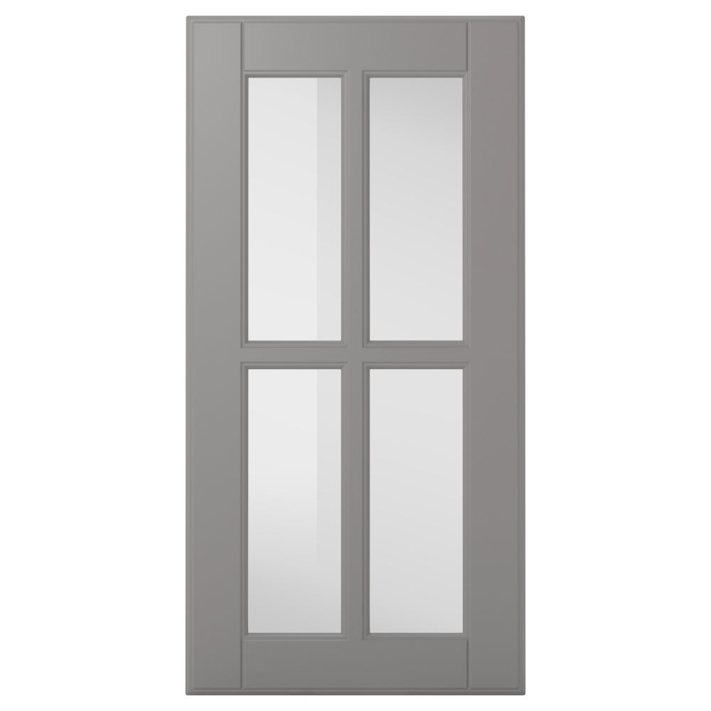 Стеклянная дверь БУДБИН, серый - фото 1