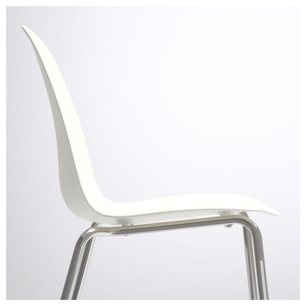 Стул ЛЕЙФ-АРНЕ, белый, Брур-Инге хромированный - фото 4