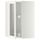 Угловой навесной шкаф с вращающающейся секцией, стеклянными дверцами МЕТОД, белый, Лаксарби белый