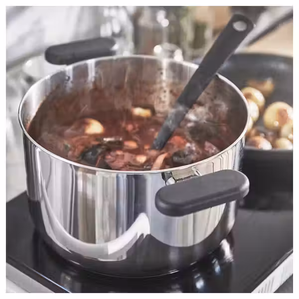 MIDDAGSMAT Кастрюля с крышкой - прозрачное стекло/нержавеющ сталь 5 л - фото 4