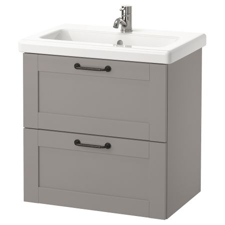 Шкаф для раковины с 2 ящиками, 64x43x65 cm IKEA TVÄLLEN ЛЕН ТВЭЛЛЕН, BEGIVENHET БЕГИВЕНХЕТ 394.800.89