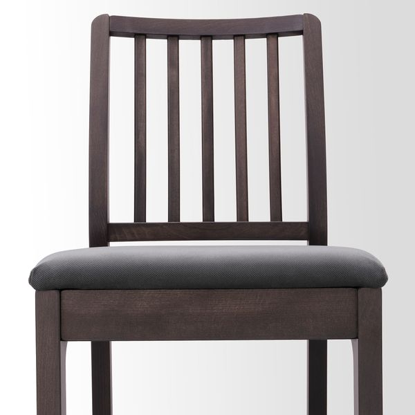 Стул барный, 62 см, темно-коричневый, Hakebo темно-серый IKEA EKEDALEN ЛЕН ЭКЕДАЛЕН 294.294.78 - фото 3