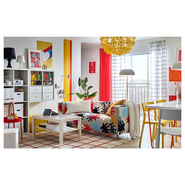 Ковер, длинный ворс, белый, красный 200x200 см IKEA SIMESTED СИМЕСТЕД 004.351.92 - фото 7