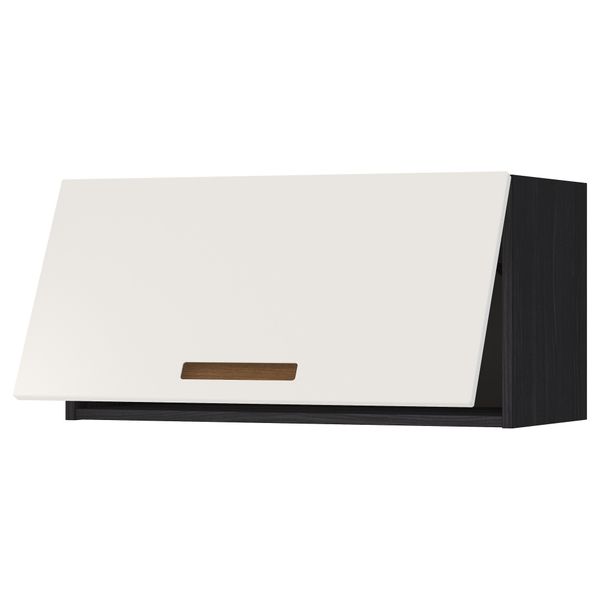 Горизонтальный навесной шкаф МЕТОД, черный, Мэрста белый - схема-чертеж с размерами