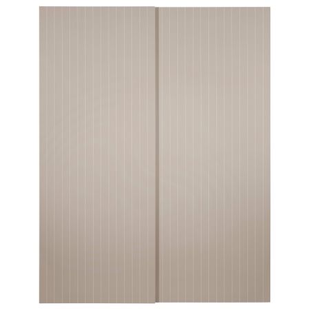 Пара раздвижных дверей СВОРКМО, в полоску бежевый, белый