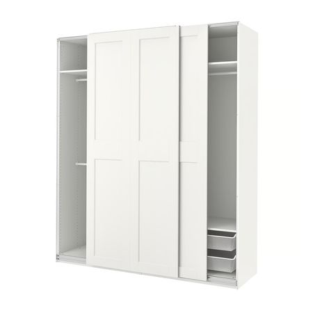 PAX / GRIMO Гардероб, комбинация - белый/белый 200x66x236 см