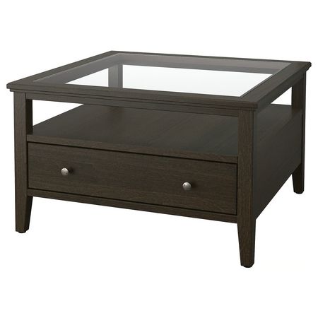 IDANÄS Журнальный стол - темно-коричневый морилка 80x80 см