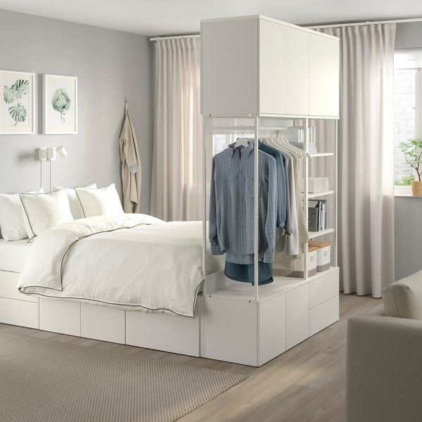 Каркас кровати, 8 дверец + 4 ящиков, белый, Fonnes, 142x244x223 см IKEA PLATSA ПЛАТСАA ПЛАТСА 493.253.85 - фото 3