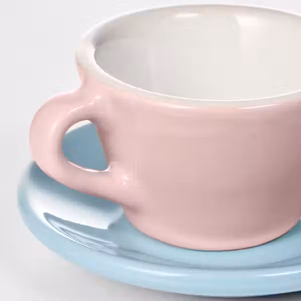 DUKTIG Игрушечные чашки/блюдца, 8 предм. - разные цвета - схема-чертеж с размерами