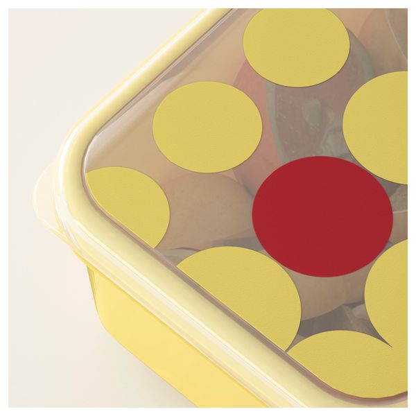 Контейнер для завтрака КУЛЛАР, желтый (15x11x8 см) - схема-чертеж с размерами