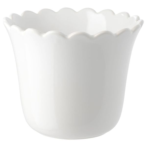 Кашпо, для дома, улицы белый 15 см IKEA SHARONFRUKT ШАРОНФРУКТ 205.052.16 - фото 1