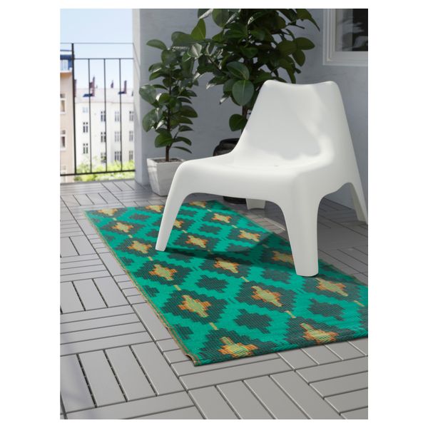 Ковер, безворсовый СОММАР 2017, д/дома/улицы зеленый, желтый (75x200 см) - схема-чертеж с размерами