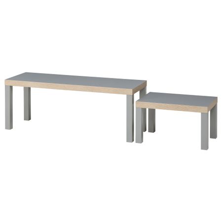 Комплект столов, 2 шт ЛАКК, серый