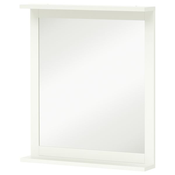Зеркало с полкой СИЛВЕРОН, белый (56x64 см) - фото 1