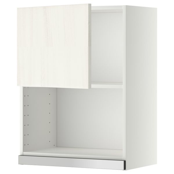 Навесной шкаф для СВЧ-печи МЕТОД, белый, Росдаль белый - схема-чертеж с размерами