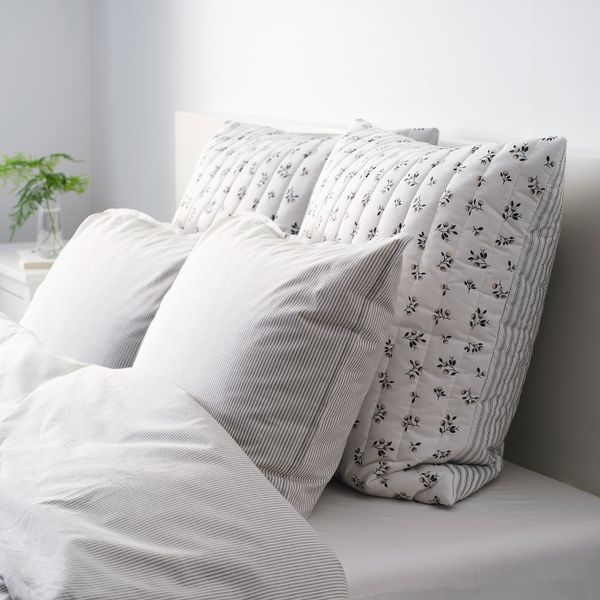 Чехол на подушку, белый, серый 65x65 см IKEA SANDLUPIN САНДЛУПИН 104.511.67 - схема-чертеж с размерами