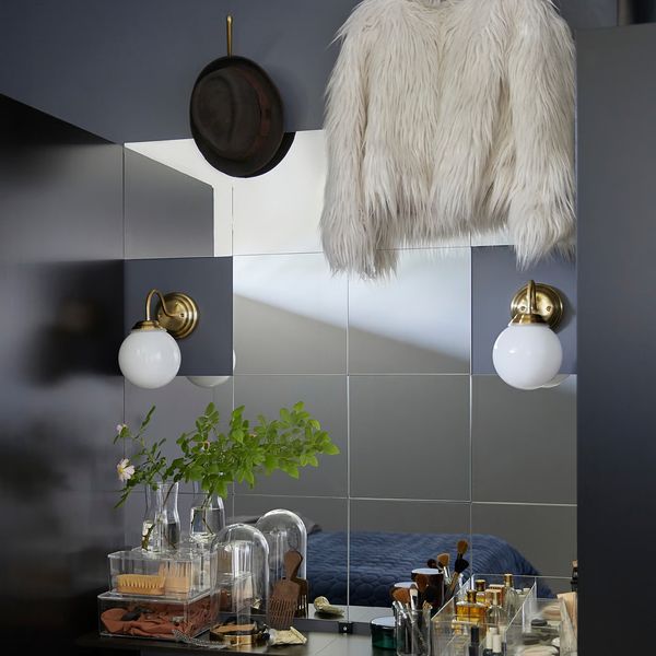 BLODLÖNN Зеркало 30x30 см - схема-чертеж с размерами