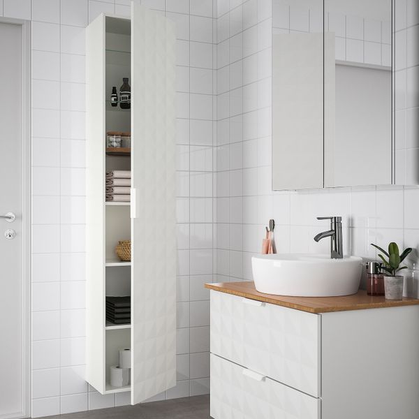 Шкаф высокий, Решён белый 40x32x192 см IKEA ГОДМОРГОН 003.910.13 - фото 2