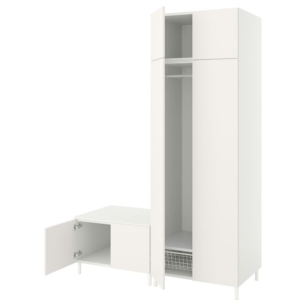 Гардероб с 6 дверями, белый/Фоннес белый 160x57x231 см IKEA OPPHUS ОПХУС 494.243.28 - фото 1