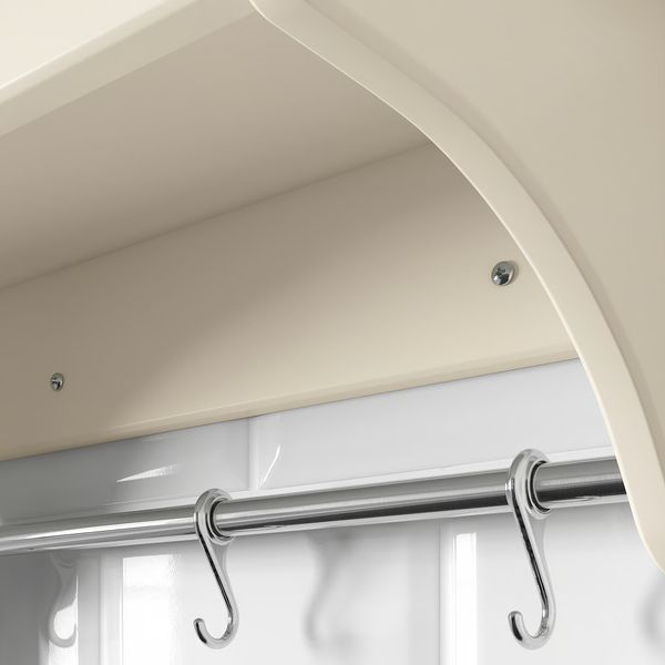 TORNVIKEN Полка навесная - белый с оттенком 50 см - схема-чертеж с размерами