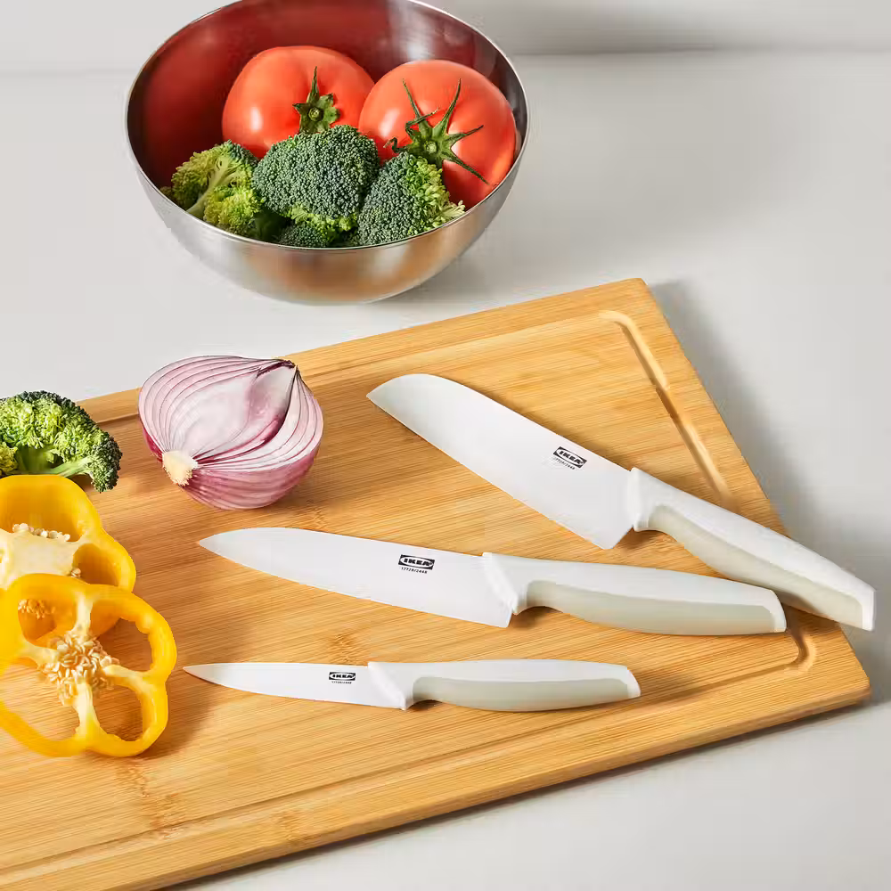 HACKIG Набор ножей,3 штуки - керамика белый/бежевый - фото 1