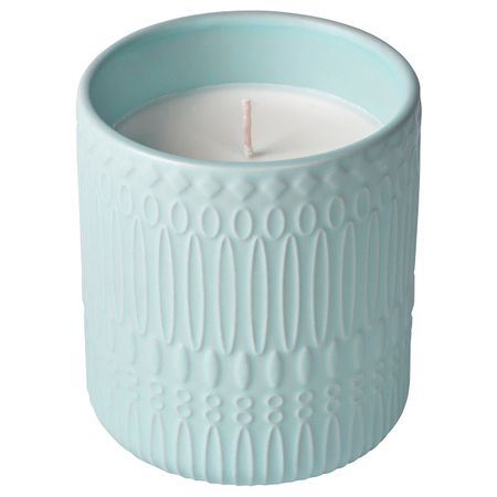 Ароматическая свеча в контейнере, Грейпфрут/синий 10 см IKEA PÅKOSTAD ПОКОСТАД 105.081.02