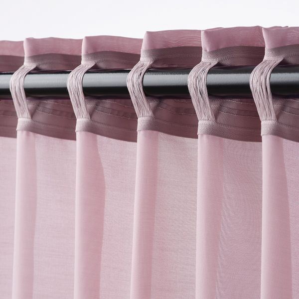 Гардины, очищающие воздух, 2 шт., светло-розовый 145x300 см IKEA GUNRID ГУНРИД 204.592.24 - фото 3