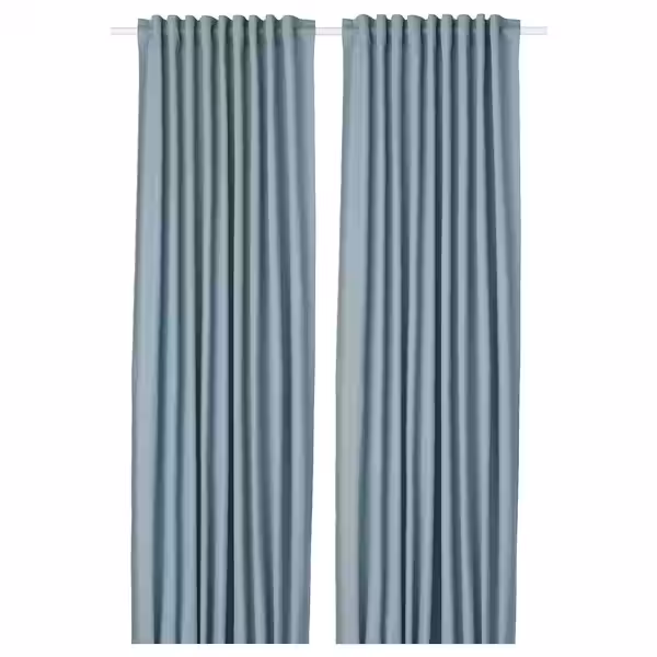 TIBAST Гардины, 2 шт. - синий/с лентой 145x300 см - фото 1