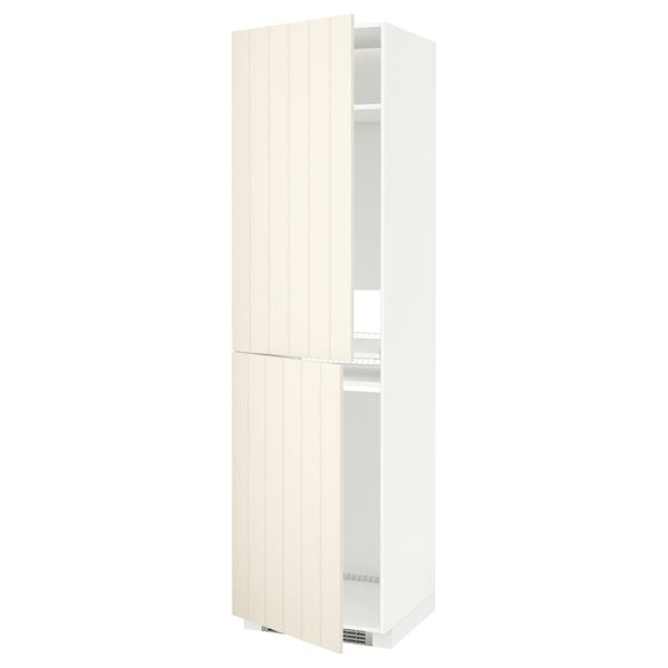 Высокий шкаф для холодильник/мороз, белый/Хитарп белый с оттенком 60x60x220 см IKEA METOD МЕТОД 392.265.26 - схема-чертеж с размерами