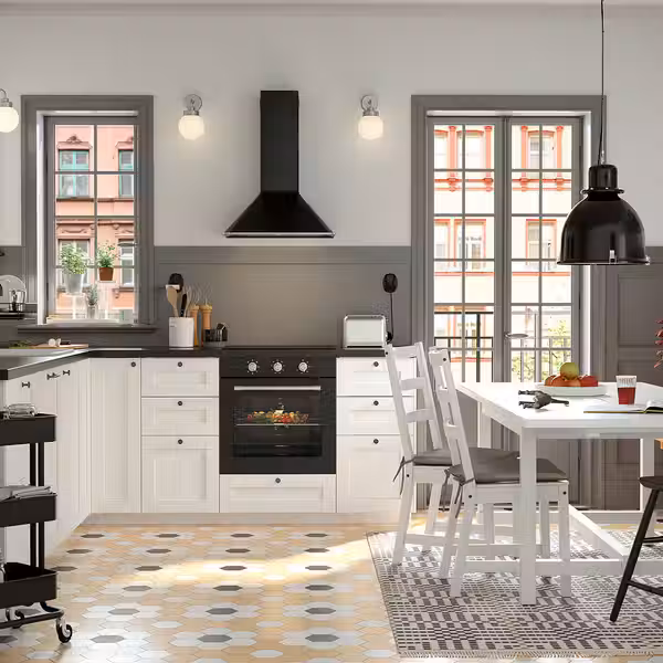 ENKÖPING Фронтальная панель ящика - белый под дерево 60x10 см - схема-чертеж с размерами