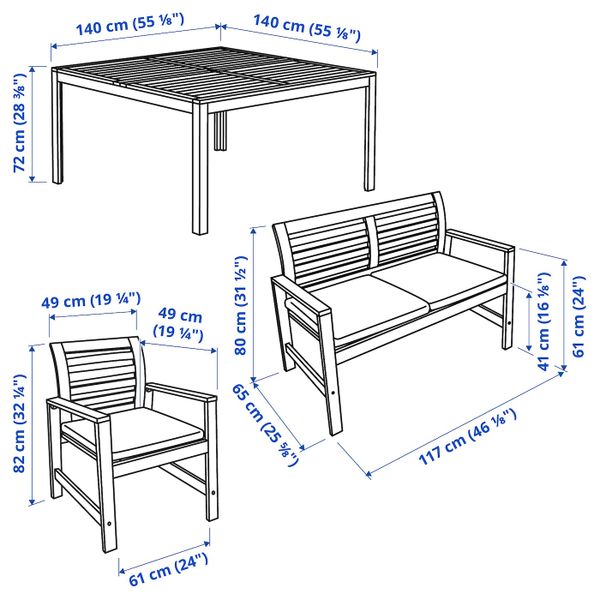IKEA в интерьере - схема-чертеж с размерами