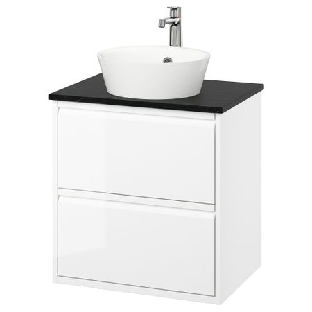 Шкаф с ящиками, раковина, смеситель IKEA KATTEVIK КАТТЕВИК, ÄNGSJÖN 595.215.50