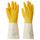 RINNIG Хозяйственные перчатки - ярко-желтый/белый с оттенком S