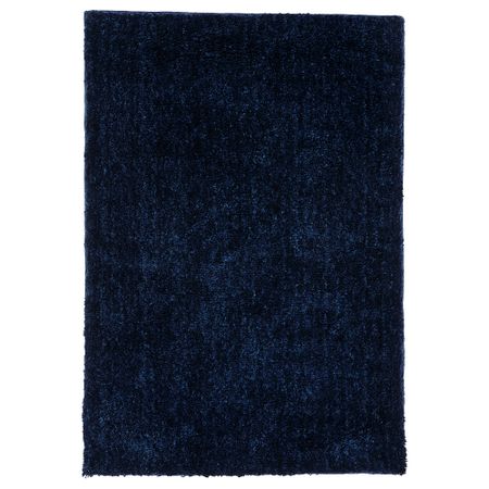 Ковер, длинный ворс, 133x195 см, с утяжками синий IKEA BRUUNSHÅB 605.041.73