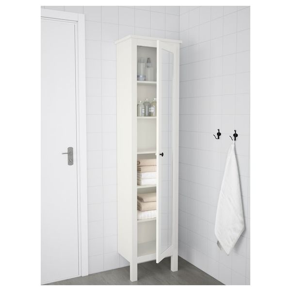 HEMNES Высокий шкаф с зеркальной дверцей - белый 49x31x200 см - фото 2