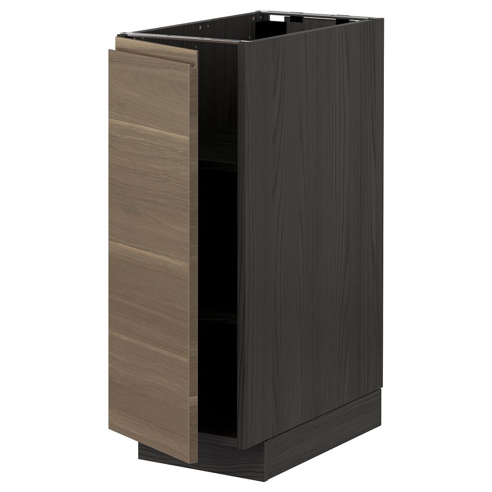 Напольный шкаф с полками, черный/Воксторп под грецкий орех 30x60 см IKEA МЕТОД 093.028.33 - схема-чертеж с размерами