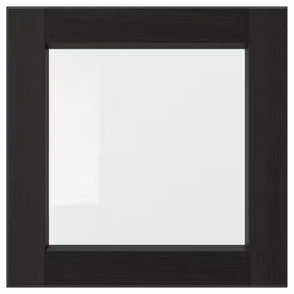 LERHYTTAN Стеклянная дверь - черная морилка 40x40 см - фото 1
