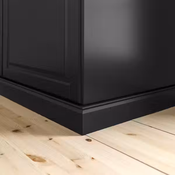 BODBYN Декоративный цоколь - чёрный 221x8 см - схема-чертеж с размерами