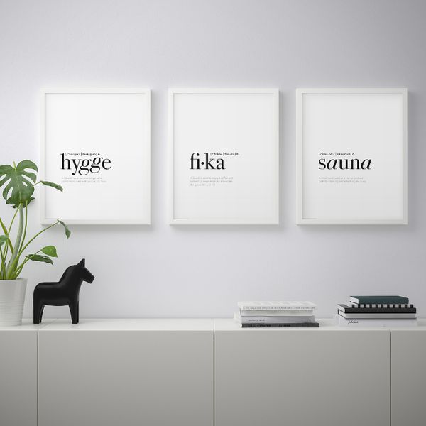 Постер, Символы Скандинавии, 40x50 см IKEA БИЛЬД 704.566.09 - схема-чертеж с размерами