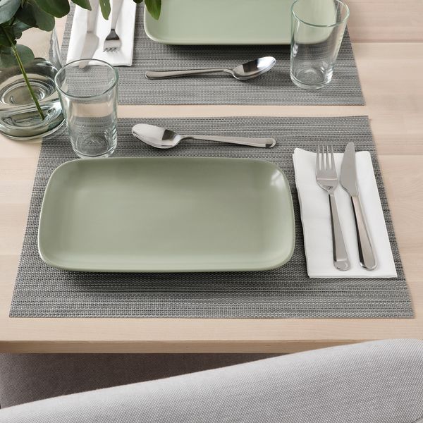 Тарелка, 30x18 см, матовая поверхность зеленый IKEA FÄRGKLAR ФЭРГКЛАР 605.379.27 - схема-чертеж с размерами