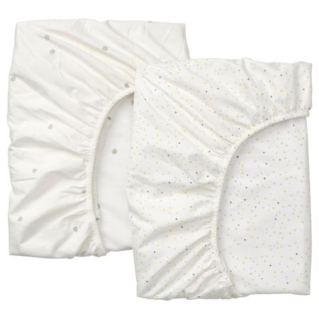 Простыня Натяжная для кроватки IKEA DRÖMSLOTT 005.211.99