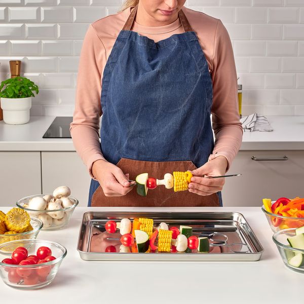 GRILLTIDER Поднос сервировочный - нержавеющ сталь 40x30 см - фото 3