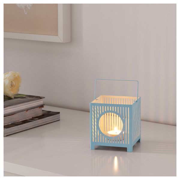 Фонарь для греющей свечи БЕМАННА, голубой (11 см) - фото 2