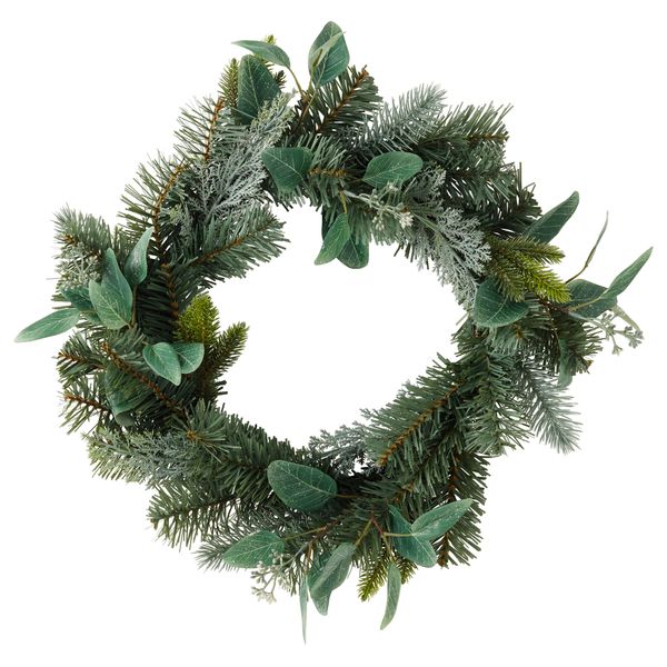 Искусственный венок СМИККА, зеленый (46 см) - фото 1