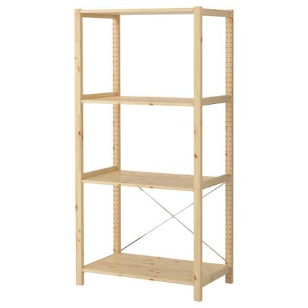 1 секция, полки, 89x50x179 см, сосна IKEA IVAR ИВАР 592.483.20