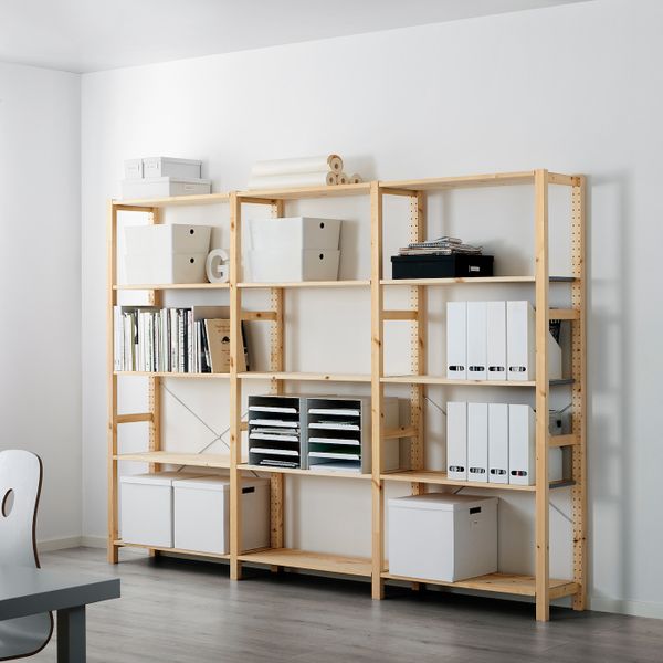 3 секции/полки, сосна 259x30x179 см IKEA IVAR ИВАР 792.483.76 - фото 3