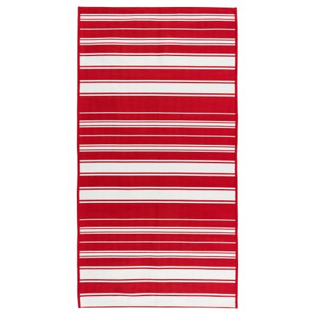 Ковер, безворсовый АЛЬСЛЕВ, красный/белый (80x150 см)