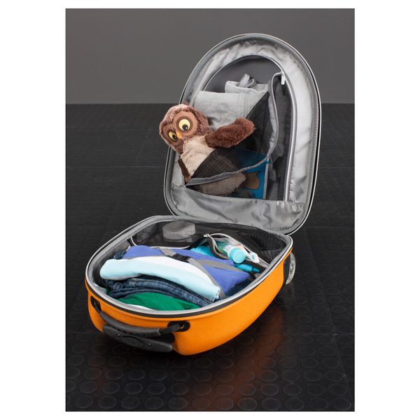 Детская дорожная сумка УПТЭККА, желто-оранжевый - схема-чертеж с размерами