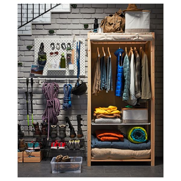 Стеллаж с полками, штангами, чехлом 89x50x179 см IKEA IVAR ИВАР 192.879.88 - фото 11